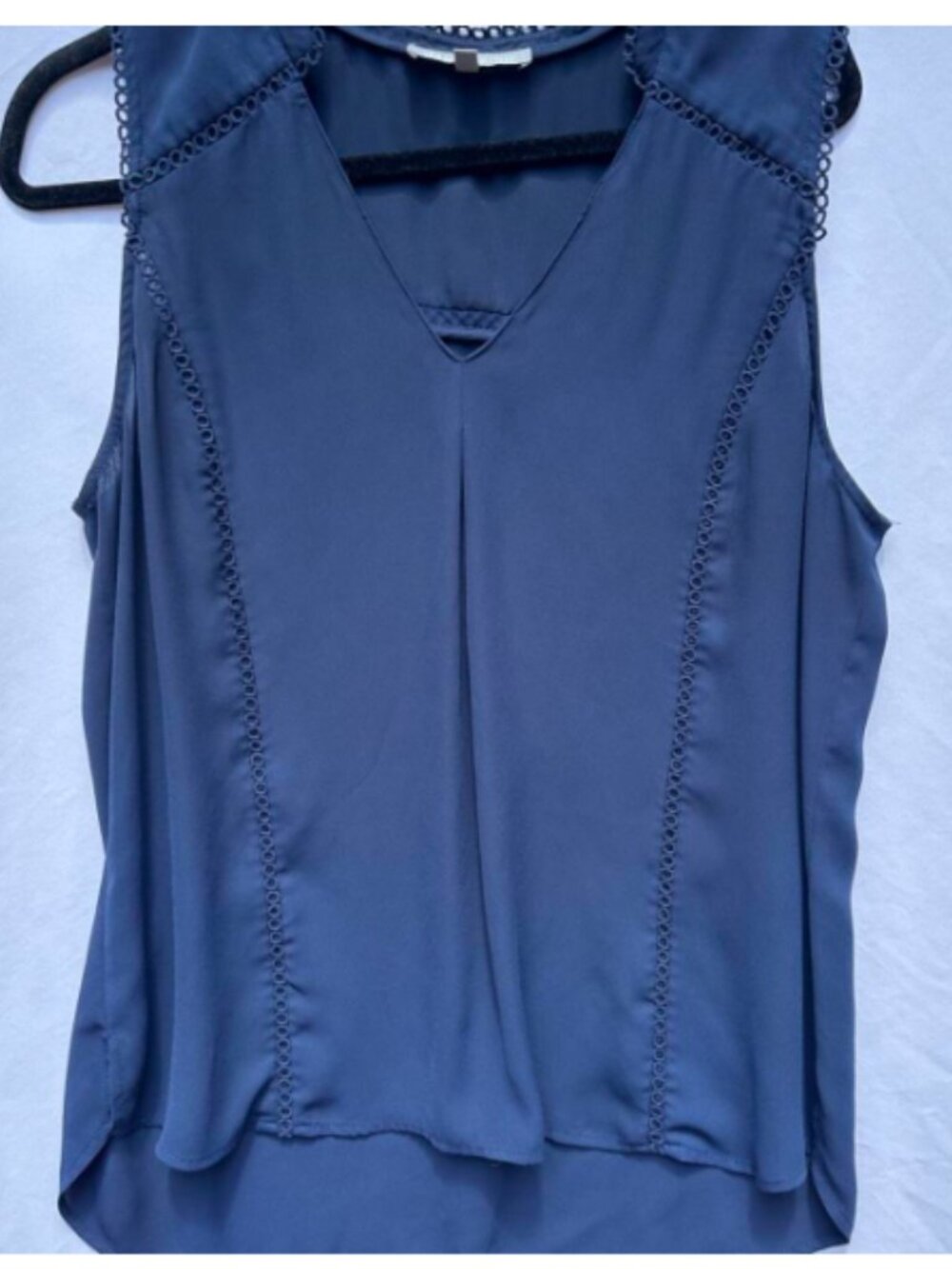 Daniel Rainn Women's Navy Sleeveless Blouse Size Lg